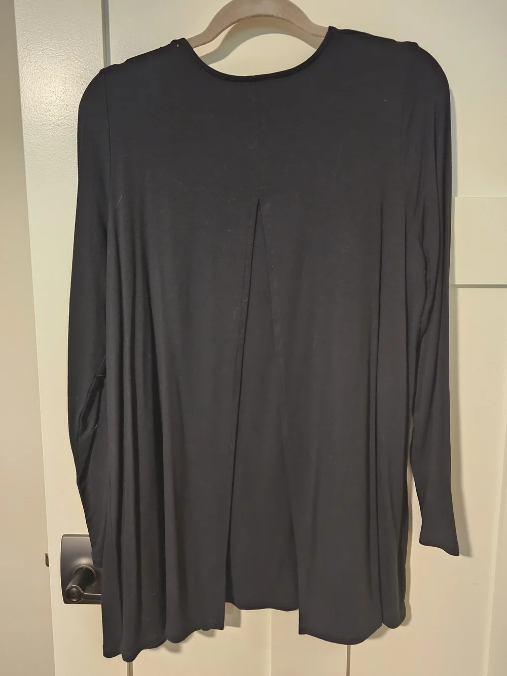 J.Jill Wearever Black Open-Front Long Sleeve Cardigan